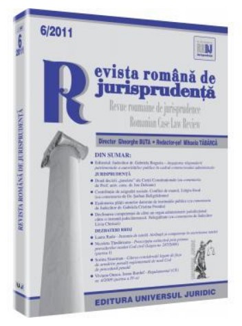 Revista romana de jurisprudenta nr. 6/2011