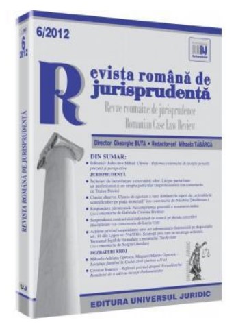 Revista romana de jurisprudenta nr. 6/2012