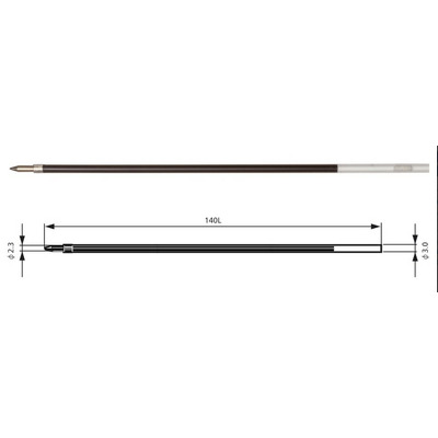 Rezerva Penac BR140, 2 buc/set, 1.6mm, pentru CH6, Soft Glider , Stick ball - negru