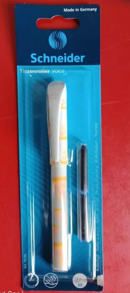 Roller cu cartus Schneider Voice,   2 rezerve cerneala/blister