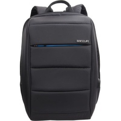 Rucsac Travel Safe, negru/albastru - laptop 16 inch, charge pentru USB si TypeC conectori