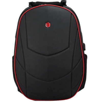 Rucsac Gaming Assailant, 50x32x23cm, compartiment laptop 17 inch anti-vibratie, negru/rosu