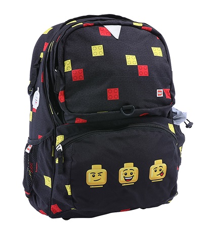 Rucsac scoala student Lego Core Line- design Faces/Black