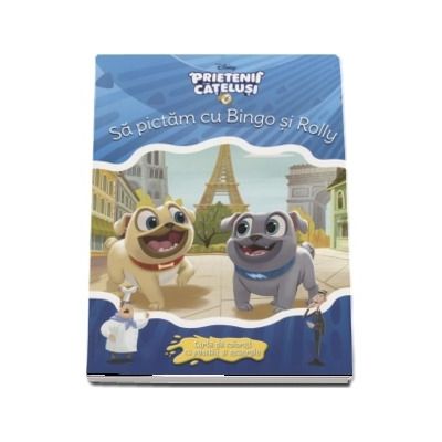 Sa pictam cu Bingo si Rolly. Carte de colorat cu pensula si acuarele