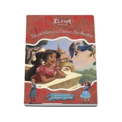 Sa pictam cu Elena din Avalor. Carte de colorat cu pensula si acuarele