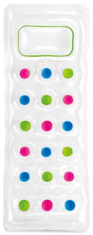 Saltea gonflabila 18 buzunare colorate verde