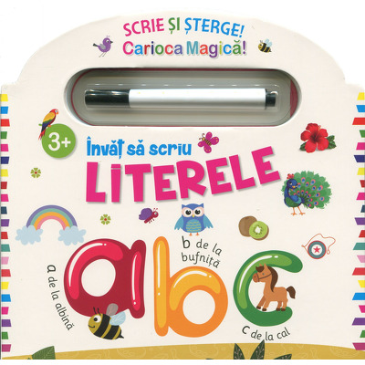 Scrie si sterge, carioca magica! Invat sa scriu literele