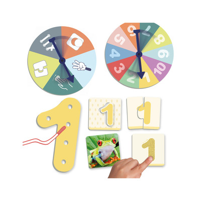 Scrierea si recunoasterea cifrelor - cartonase ilustrate pentru invatarea numerelor