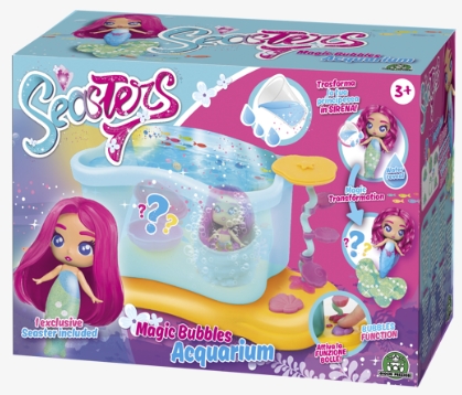 Seasters - Jucarie, set acvariu magic cu mini papusa sirena