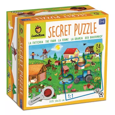 Secret Puzzle - Ferma, Ludattica, 3-6 ani, 24 piese