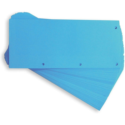 Separatoare carton pentru biblioraft, 190g/mp, 105 x 240 mm, 60/set, Duo - albastru