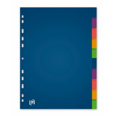 Separatoare plastic color, A4, 120 microni, 10 culori/set,