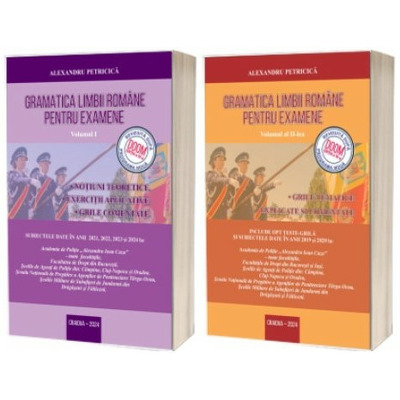 Set 2 carti. Gramatica limbii romane pentru examenul la Academia de Politie si Scolile de Agenti de Politie 2025