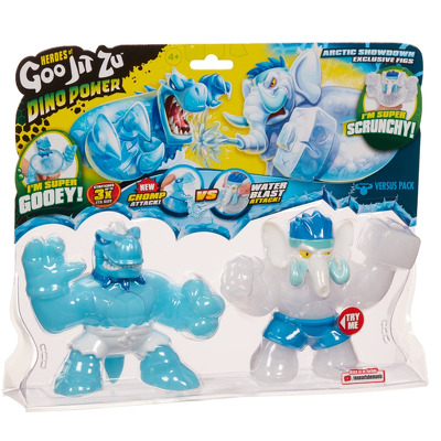 Set 2 figurine Goo Jit Zu S3 Dino Power Tyro vs Gigatusk