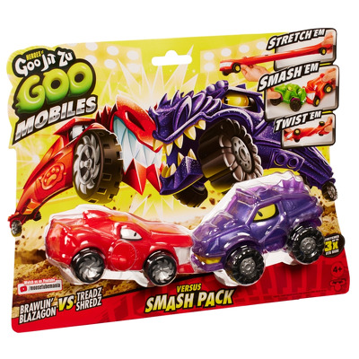 Set 2 masinute elastice Goo Jit Zu Blazagon vs Shredz