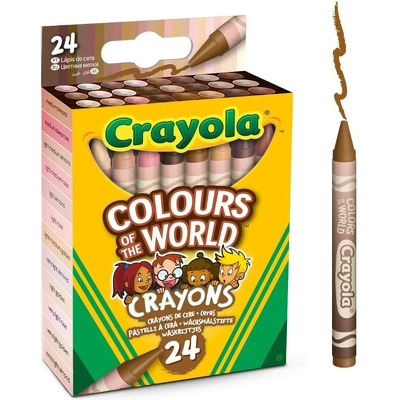 Set 24 mini creioane colorate, culorile lumii
