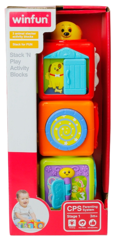 Set 3 cuburi, activitate cu ferestre glisante si oglinda