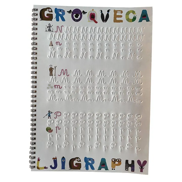Set 4 carti Groove Calligraphy. Carti educative reutilizabile cu adancituri  - Litere de tipar si de mana, Numere, Desen - - ***, Groove Calligraphy -  112,46 Lei 