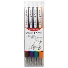 Set 4 pixuri cu gel Penac Inketti - culori asortate