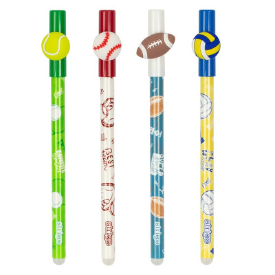 Set 4 pixuri Strigo cerneala cu stergere, BALLS