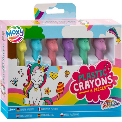 Set 6 creioane de plastic  - Unicorni