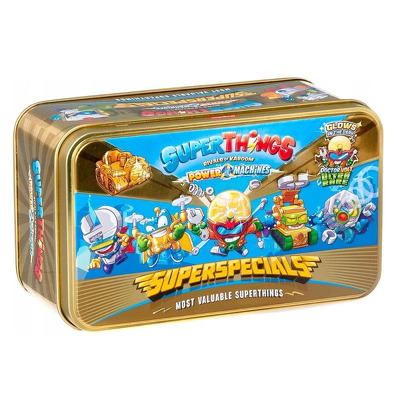 Set 9 figurine in cutie metalica SUPERTHINGS - Power Machines, Seria 7