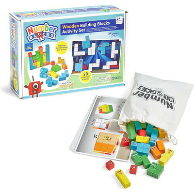 Set activitati cu cuburi din lemn - Numberblocks