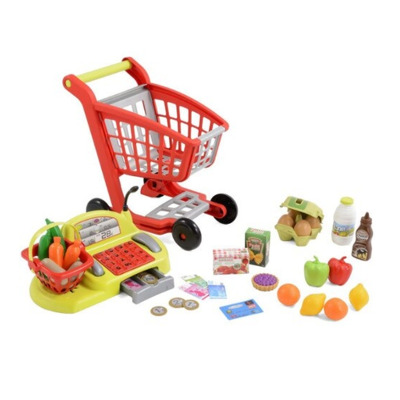 Set carucior cumparaturi si casa de marcat