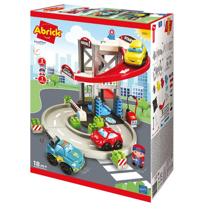 Set constructii garaj Abrick cu 3 masinute