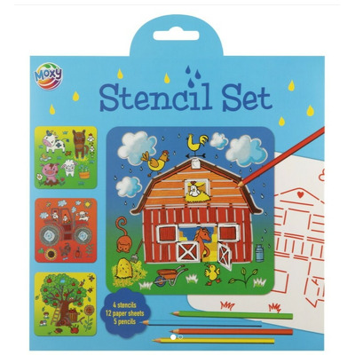 Set creativ cu sabloane - La ferma