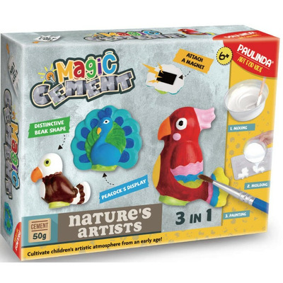 Set creativ Strigo pentru realizarea unei figurine din ciment - papagal