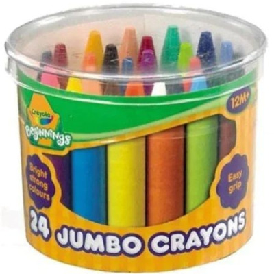 Set creioane cerate Jumbo, 24 bucati