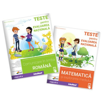Set de 2 caiete. Teste de matematica si limba romana, Evaluarea Nationala clasa a 2-a