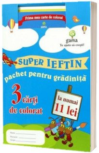 Set de carti pentru Gradinita, 3 carti de colorat