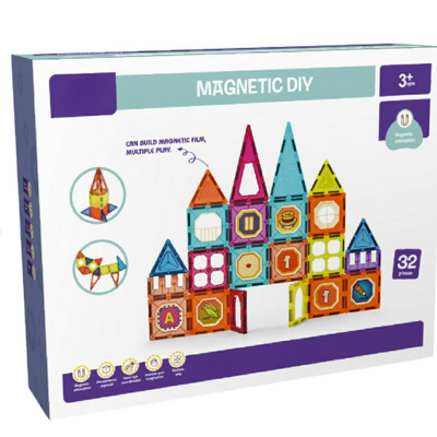 Set de constructie magnetic - 32 piese (7.5 cm)