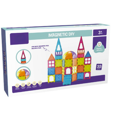 Set de constructie magnetic - 33 piese (7.5 cm)