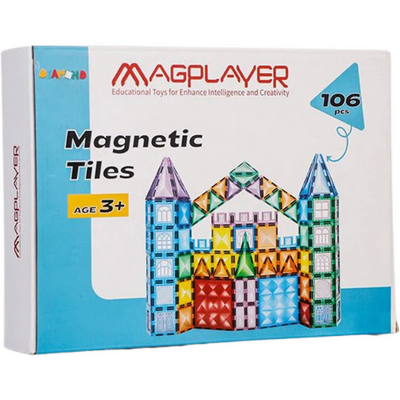 Set de constructie magnetic 3D - 106 piese