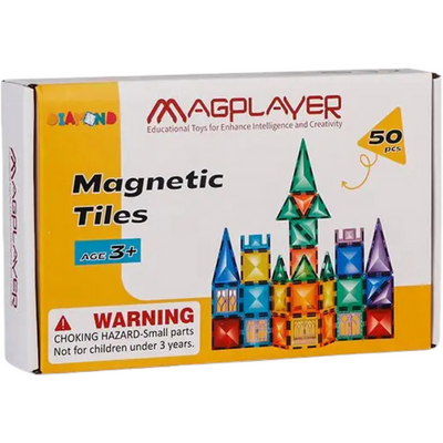 Set de constructie magnetic 3D - 50 piese