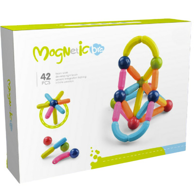 Set de constructie magnetic - Forme 3D (42 piese)
