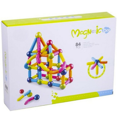 Set de constructie magnetic - Forme 3D (84 piese)