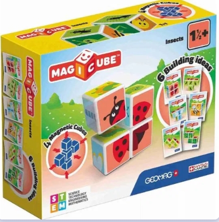 Set de constructii Geomag MagiCube insecte