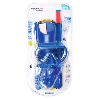 Set de scufundare pentru copii cu masca de scufundari, tub de respiratie si labe de inot