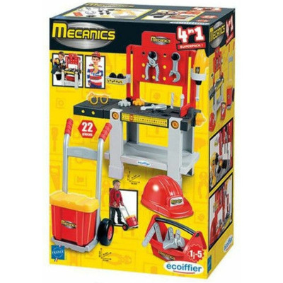 Set Ecoiffier Mecanic 4 in 1 cu Banc de Lucru