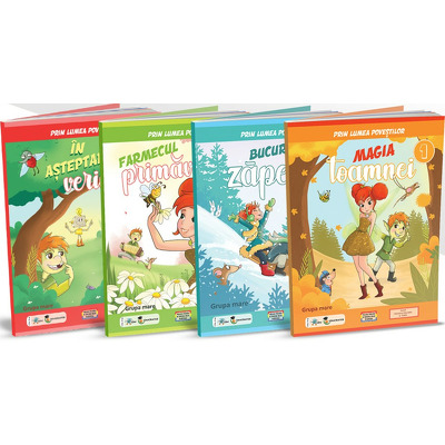 Set educativ. Prin lumea povestilor (grupa mare) - Pachet educativ cu 4 caiete -