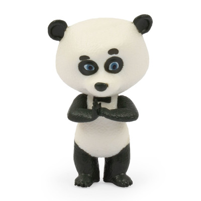 Set Figurina in Capsula Capsunica. Panda si 1 buc Mini Figurina Surpriza