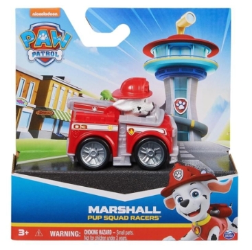 Set figurina si vehicul Marshall Pup Squad Racers - Paw Patrol