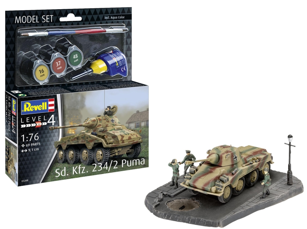 Set Macheta Revell Vehicul Militar Sd.Kfz. 234/2 Puma Scara 1:76