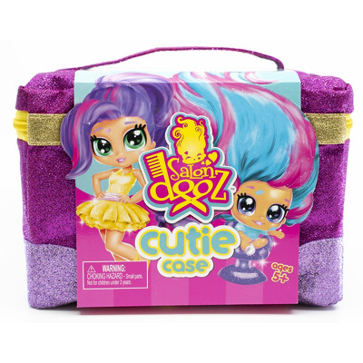 Set mare mini papusi hairdooz cu gentuta pentru depozitare