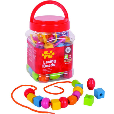 Set margele din lemn pentru insirat