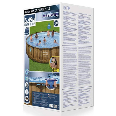 Set piscina cu cadru, pompa de filtru inclus, 549 x 122 cm